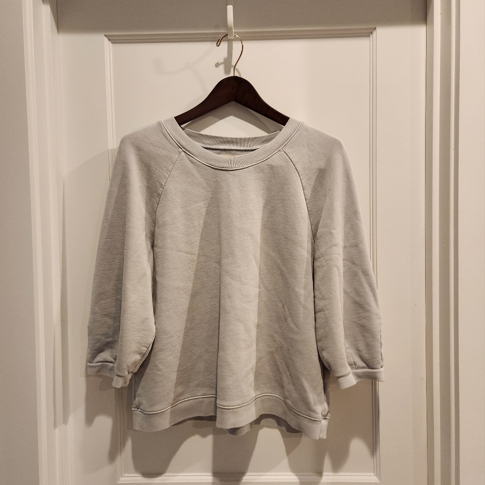 Madewell balloon-sleeved crew neck sweater